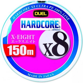 Плетеный шнур YO-ZURI DUEL PE HARDCORE X8 150m MilkyBlue #1.2 (0.191mm) 12.0kg