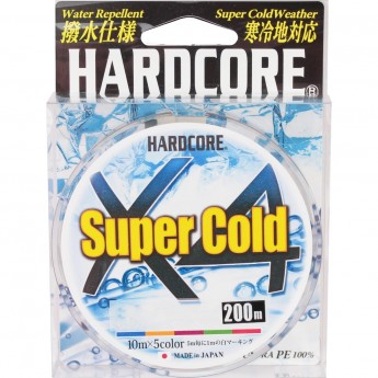Шнур YO-ZURI PE HARDCORE X4 DUEL SUPER COLD PE 1.5 10.0кг 200м 5 COLOR